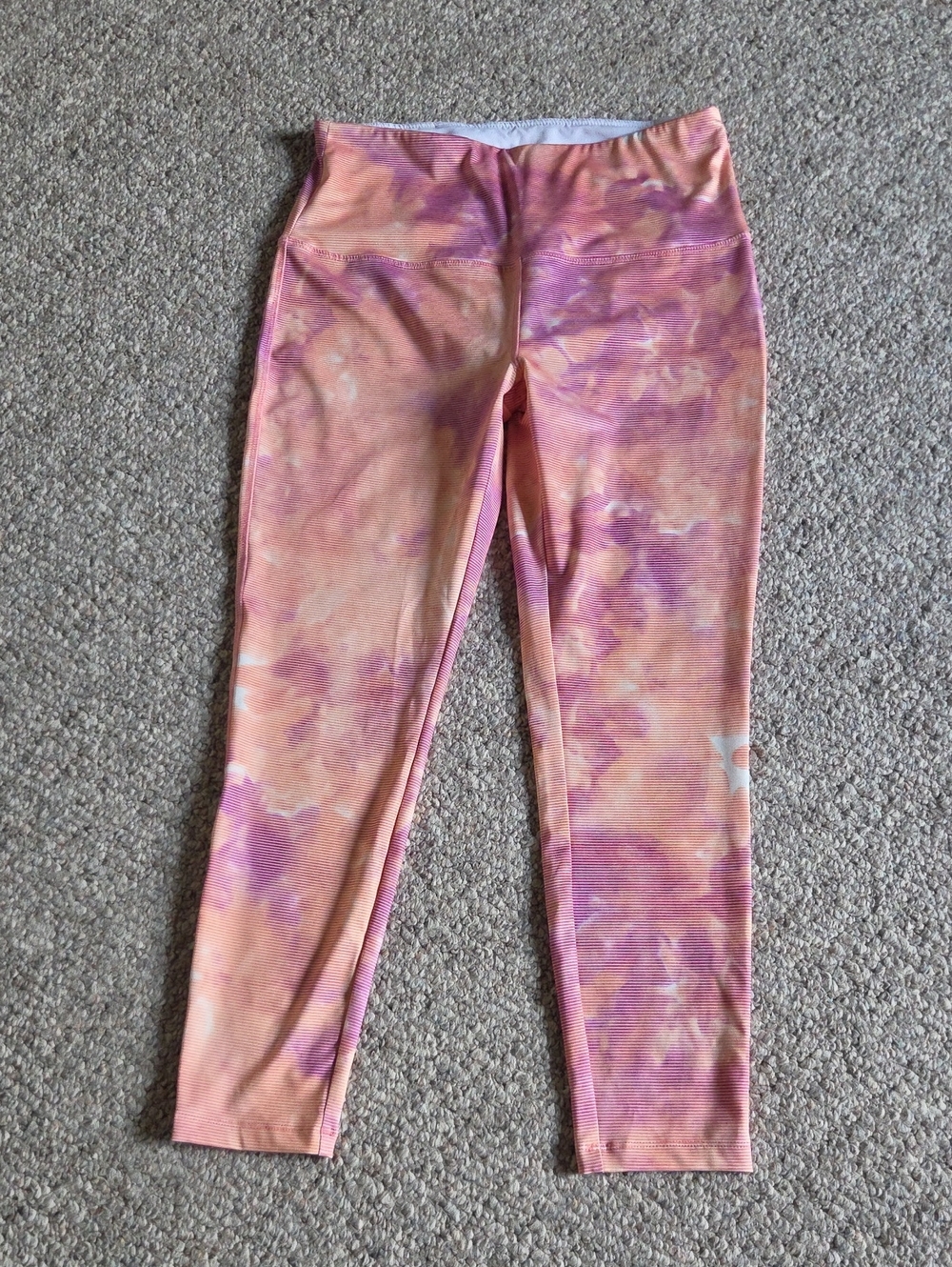 NWOT VOGO Athletica Peach & Purple Tie-Dye Leggings
